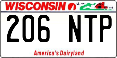WI license plate 206NTP