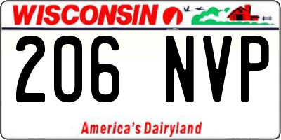 WI license plate 206NVP