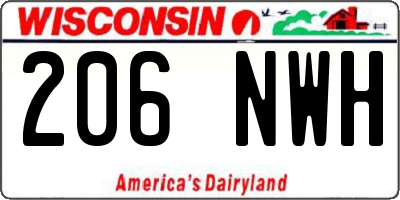 WI license plate 206NWH