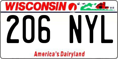 WI license plate 206NYL