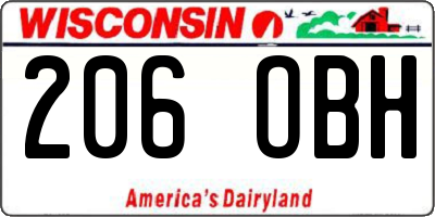 WI license plate 206OBH