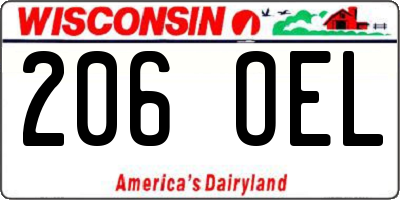 WI license plate 206OEL