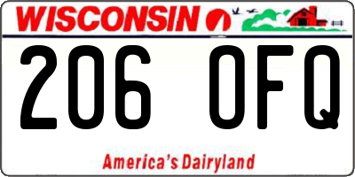 WI license plate 206OFQ