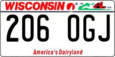 WI license plate 206OGJ