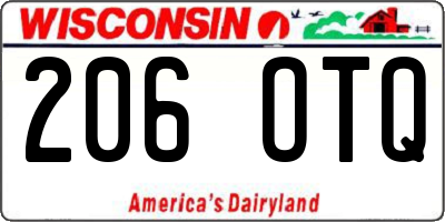 WI license plate 206OTQ
