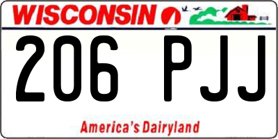 WI license plate 206PJJ