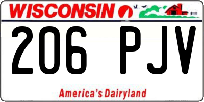 WI license plate 206PJV