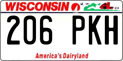 WI license plate 206PKH