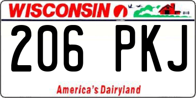 WI license plate 206PKJ