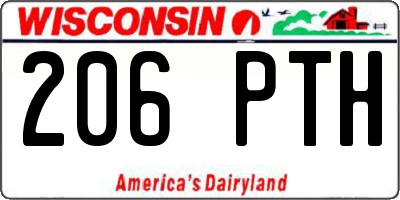 WI license plate 206PTH