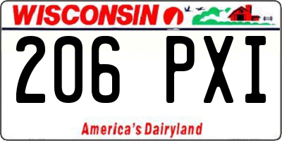 WI license plate 206PXI