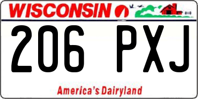WI license plate 206PXJ