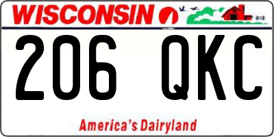 WI license plate 206QKC