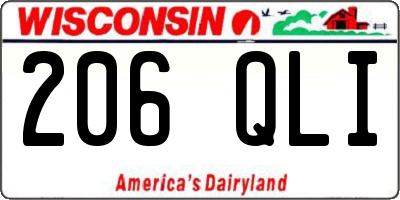WI license plate 206QLI