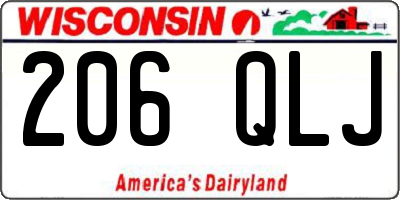 WI license plate 206QLJ