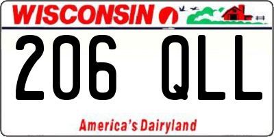 WI license plate 206QLL