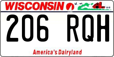 WI license plate 206RQH