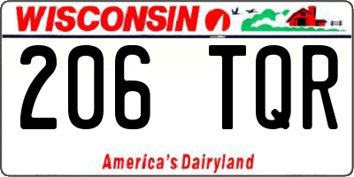 WI license plate 206TQR