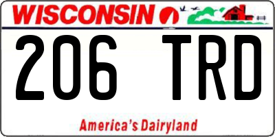 WI license plate 206TRD