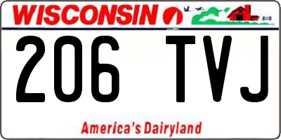 WI license plate 206TVJ