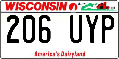 WI license plate 206UYP