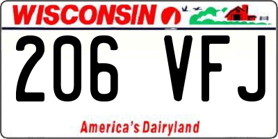 WI license plate 206VFJ