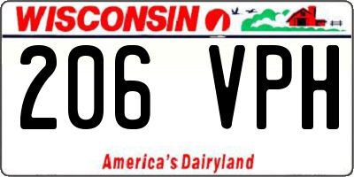 WI license plate 206VPH