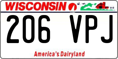 WI license plate 206VPJ