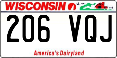 WI license plate 206VQJ
