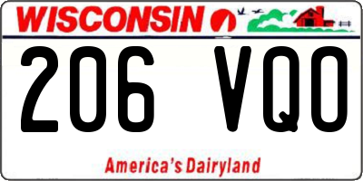 WI license plate 206VQO
