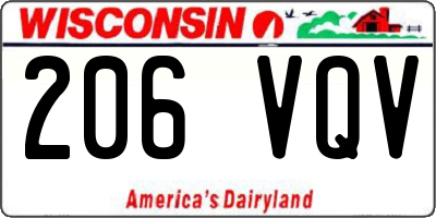 WI license plate 206VQV