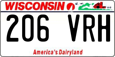 WI license plate 206VRH