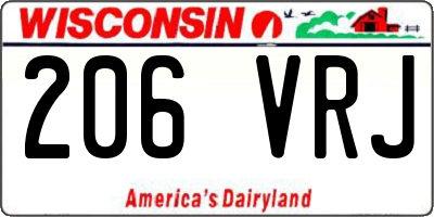 WI license plate 206VRJ
