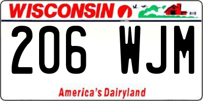 WI license plate 206WJM