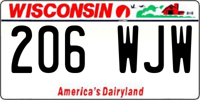 WI license plate 206WJW