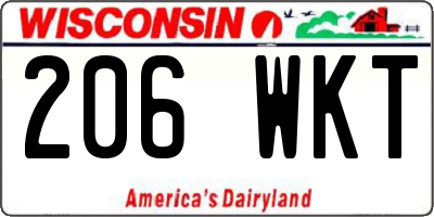 WI license plate 206WKT