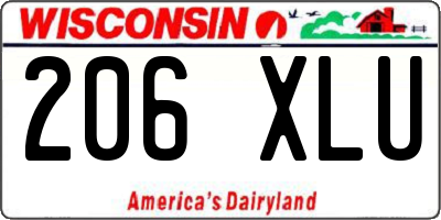 WI license plate 206XLU