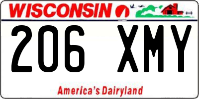 WI license plate 206XMY