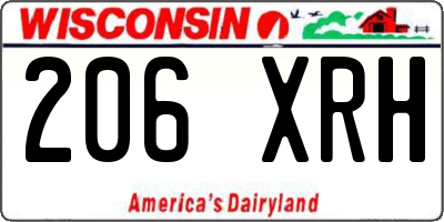 WI license plate 206XRH