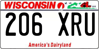 WI license plate 206XRU