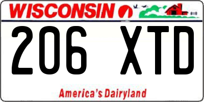 WI license plate 206XTD