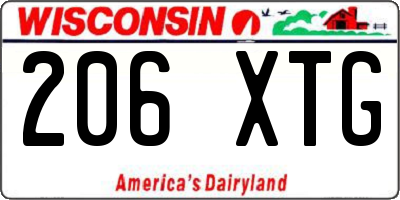 WI license plate 206XTG