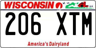 WI license plate 206XTM