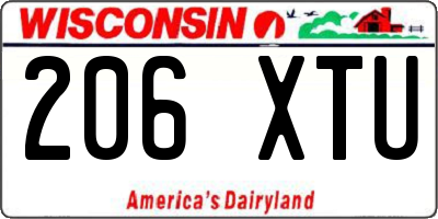 WI license plate 206XTU