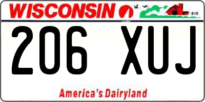 WI license plate 206XUJ