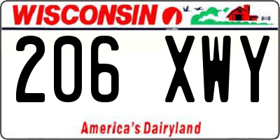 WI license plate 206XWY