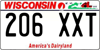 WI license plate 206XXT