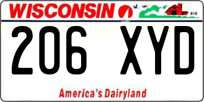 WI license plate 206XYD