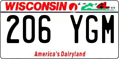 WI license plate 206YGM