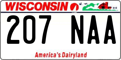 WI license plate 207NAA